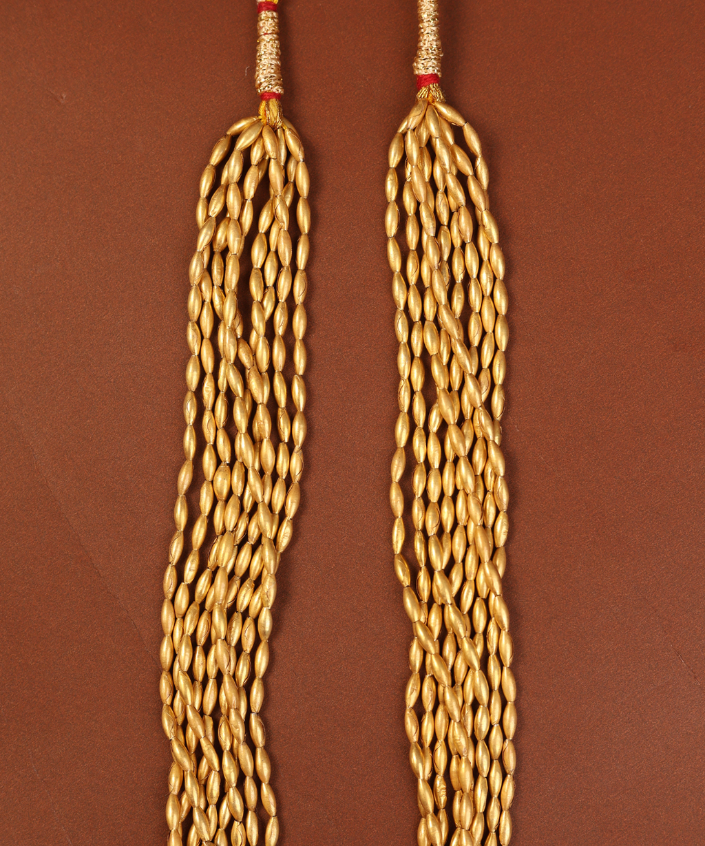 Multi-layered Beaded Gold Plated Necklace