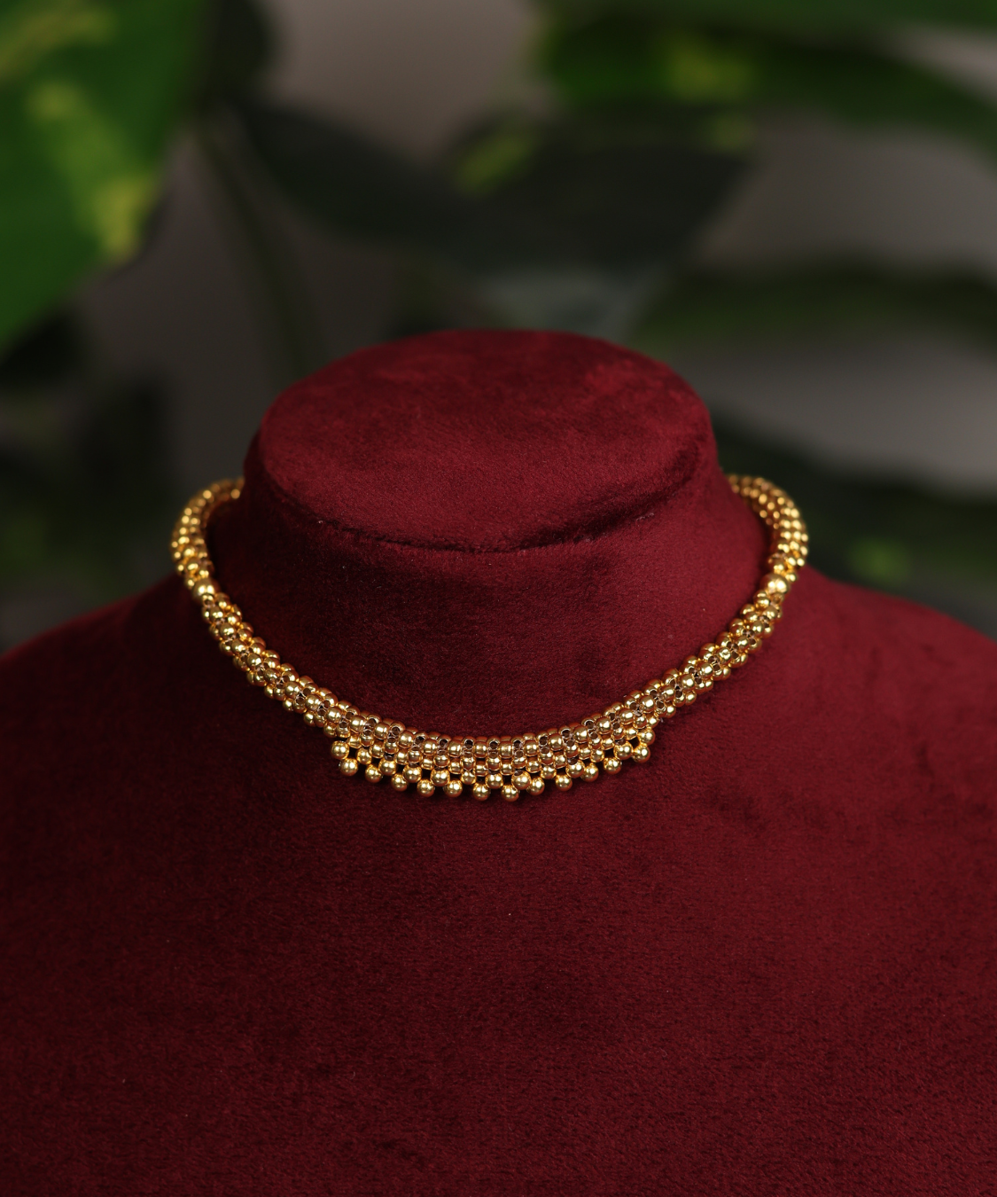 Exquisite Beaded Gold Plated Necklace
