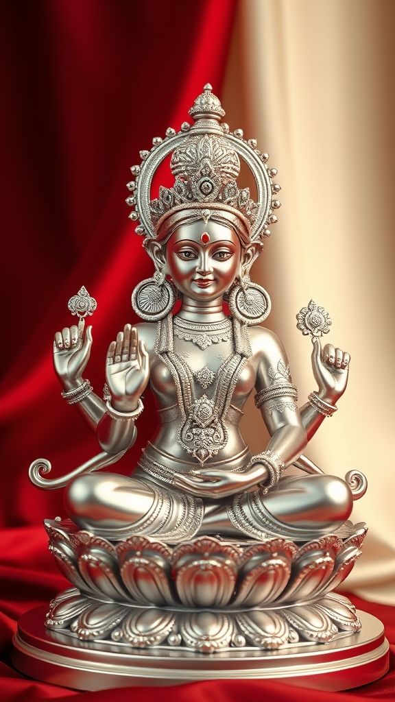 Godess-Laxmi-Divine Silver-Silver Murtis
